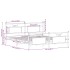 Estructura de cama sin colchón metal marrón roble 160x200