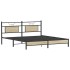 Estructura de cama madera de ingeniería roble Sonoma 160x200
