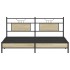 Estructura de cama madera de ingeniería roble Sonoma 160x200