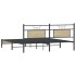 Estructura de cama madera de ingeniería roble Sonoma 160x200
