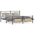 Estructura de cama sin colchón metal roble Sonoma 180x200