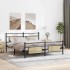 Estructura de cama sin colchón metal roble Sonoma 180x200