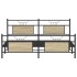 Estructura de cama sin colchón metal roble Sonoma 180x200