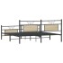 Estructura de cama sin colchón metal roble Sonoma 180x200