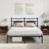 Estructura de cama sin colchón madera marrón roble 140x200