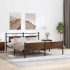 Estructura de cama sin colchón metal marrón roble 160x200