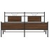 Estructura de cama sin colchón metal marrón roble 160x200