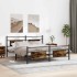 Estructura de cama sin colchón metal roble ahumado 180x200
