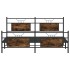 Estructura de cama sin colchón metal roble ahumado 180x200