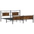Estructura de cama sin colchón metal roble ahumado 180x200