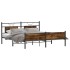 Estructura de cama sin colchón metal roble ahumado 180x200