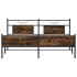 Estructura de cama sin colchón metal roble ahumado 180x200