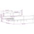 Estructura de cama sin colchón metal roble ahumado 180x200