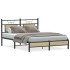 Estructura de cama sin colchón madera roble Sonoma 140x200