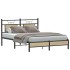 Estructura de cama sin colchón madera roble Sonoma 140x200