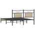 Estructura de cama sin colchón madera roble Sonoma 140x200