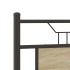 Estructura de cama sin colchón madera roble Sonoma 140x200