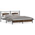 Estructura de cama sin colchón roble ahumado 183x203