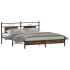 Estructura de cama sin colchón roble ahumado 183x203