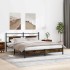 Estructura de cama sin colchón roble ahumado 183x203