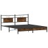 Estructura de cama sin colchón roble ahumado 183x203