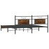 Estructura de cama sin colchón roble ahumado 183x203