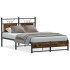 Estructura de cama sin colchón madera roble ahumado 120x190