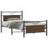 Estructura de cama sin colchón madera marrón roble 120x190