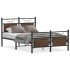 Estructura de cama sin colchón madera marrón roble 120x190