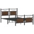 Estructura de cama sin colchón madera marrón roble 120x190