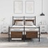 Estructura de cama sin colchón madera marrón roble 120x190