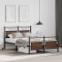 Estructura de cama sin colchón madera marrón roble 120x190