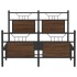 Estructura de cama sin colchón madera marrón roble 120x190