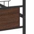 Estructura de cama sin colchón madera marrón roble 120x190