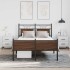Estructura de cama sin colchón madera marrón roble 120x190