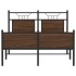 Estructura de cama sin colchón madera marrón roble 120x190