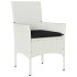 Set comedor jardín 5 pzas cojines ratán sintético vidrio