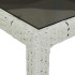 Set comedor jardín 5 pzas cojines ratán sintético vidrio