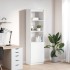 Aparador alto blanco 50x35x180 cm madera de