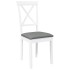Sillas de comedor con cojines 2uds madera maciza blanco