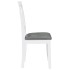Sillas de comedor con cojines 2uds madera maciza blanco
