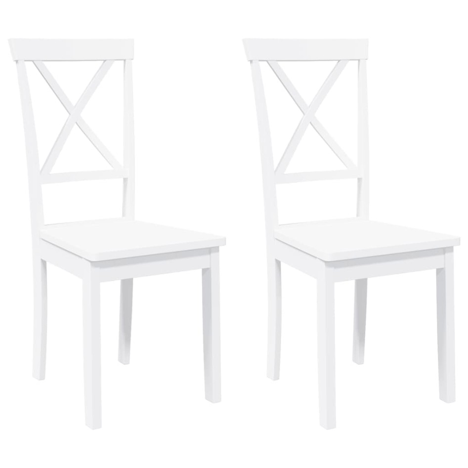 Sillas de comedor 2 unidades madera maciza de caucho