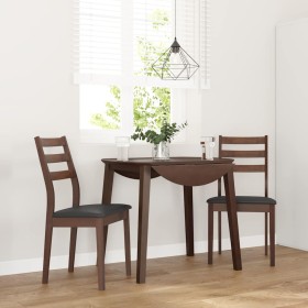 Sillas de comedor con cojines 2 uds madera maciza marrón