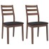 Sillas de comedor con cojines 2 uds madera maciza marrón