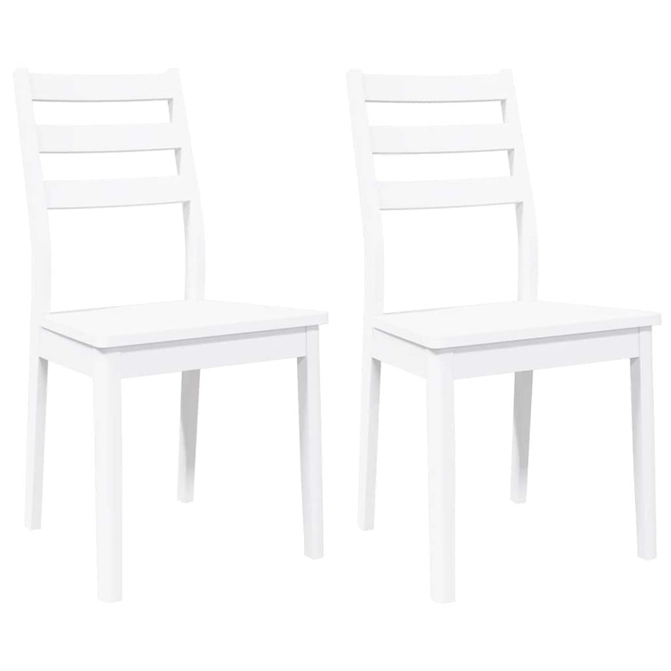 Sillas de comedor 2 unidades madera maciza de caucho