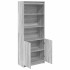 Aparador alto madera de ingeniería gris Sonoma 70x35x180