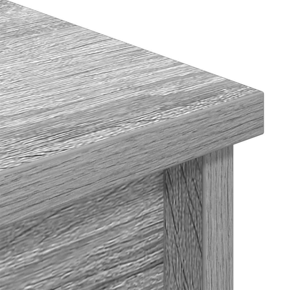 Aparador alto madera de ingeniería gris Sonoma 70x35x180