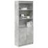 Aparador alto madera de ingeniería gris hormigón 70x35x180