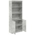 Aparador alto madera de ingeniería gris hormigón 70x35x180