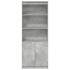 Aparador alto madera de ingeniería gris hormigón 70x35x180